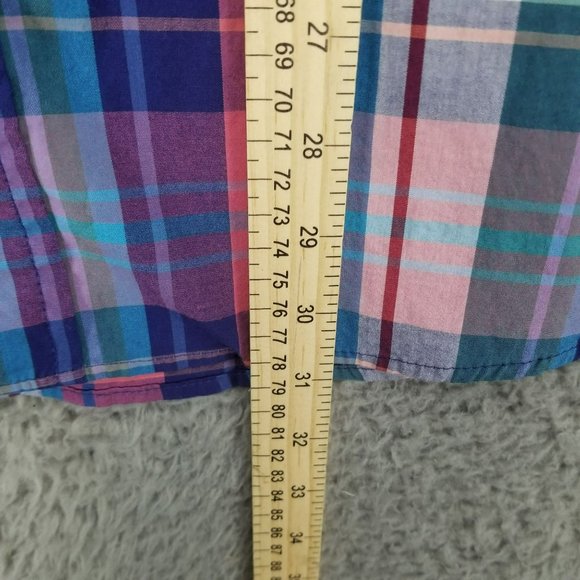 Crown & Ivy Shirt Mens XL Multicolor Plaid Long Sleeve Button Up Classic NWT - Picture 8 of 12